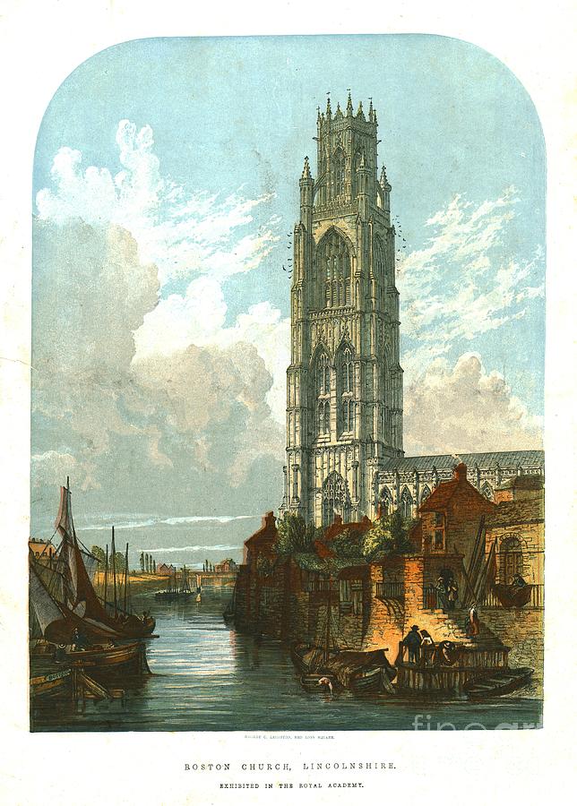 Boston Church Drawing by Print Collector