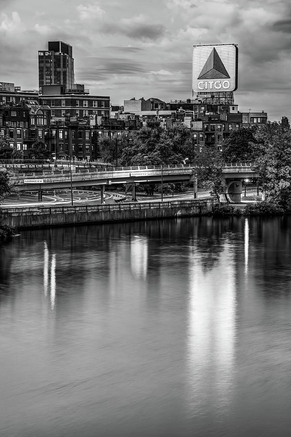 boston-citgo-sign-and-charles-river-in-black-and-white-photograph-by