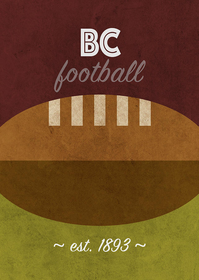 Boston College Mixed Media - Boston College Football University Poster Series by Design Turnpike