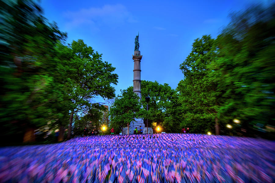 Boston Common Memorial Day Flags Photograph by Joann Vitali