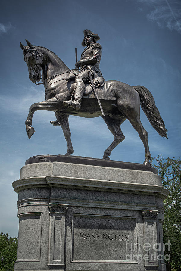 Boston, Massachusetts-boston Commons Gardens-tribute To George Washington Photograph