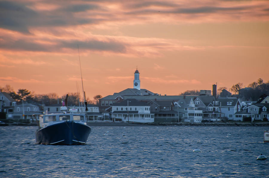 Boston Harbor at Sunset Photograph by Bill Cannon
