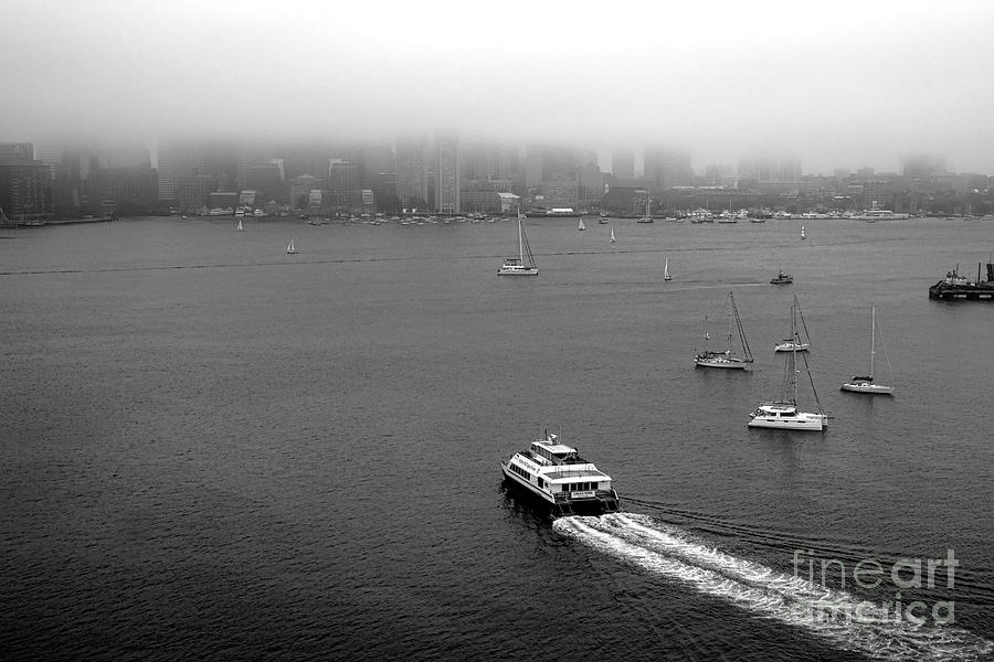 Boston Harbor in Fog Photograph by Olivier Le Queinec