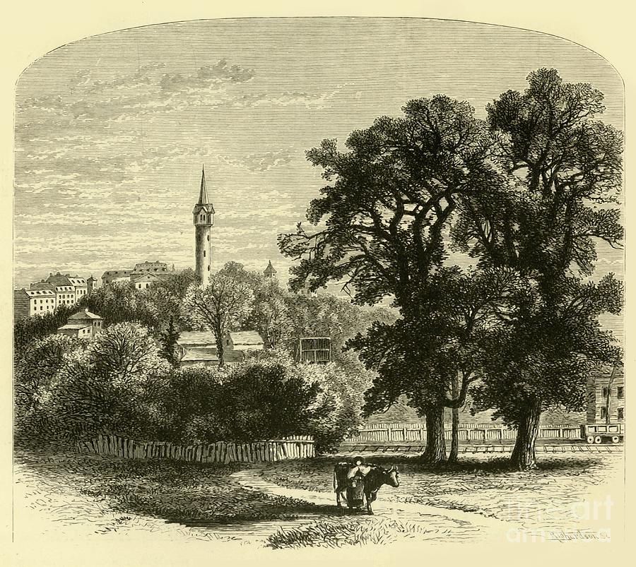 Boston Highlands Drawing by Print Collector