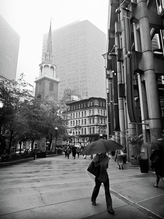 Boston in Rain - Old South Meeting House Photograph by Alexander Voss