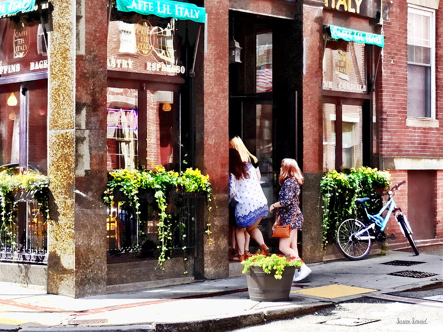 Boston MA - Cafe in Little Italy Photograph by Susan Savad
