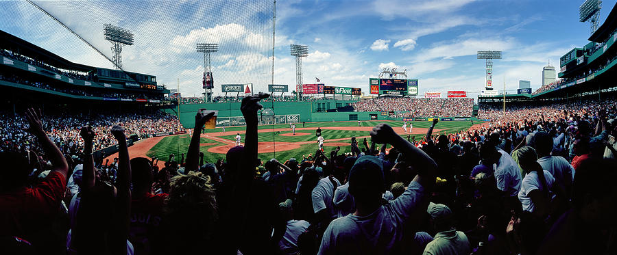 Boston, Mass, Fenway Park, Red Sox vs Yankees, Lower Level, Home Plate, Home run Photograph by Panoramic Images