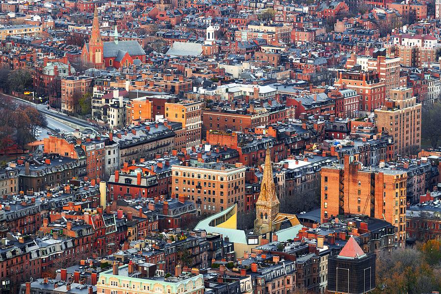 Boston Photograph - Boston, Massachusetts, Usa Aerial by Sean Pavone