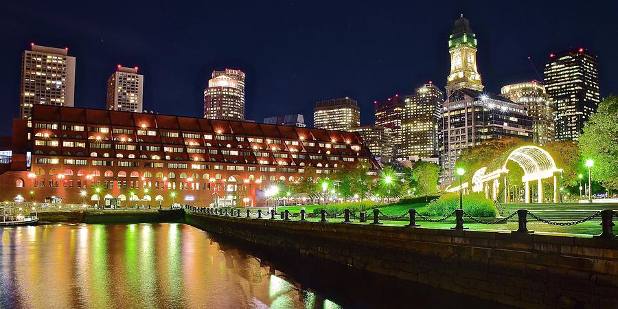 Boston Pano at Christopher Columbus Park Photograph by Frozen in Time Fine Art Photography