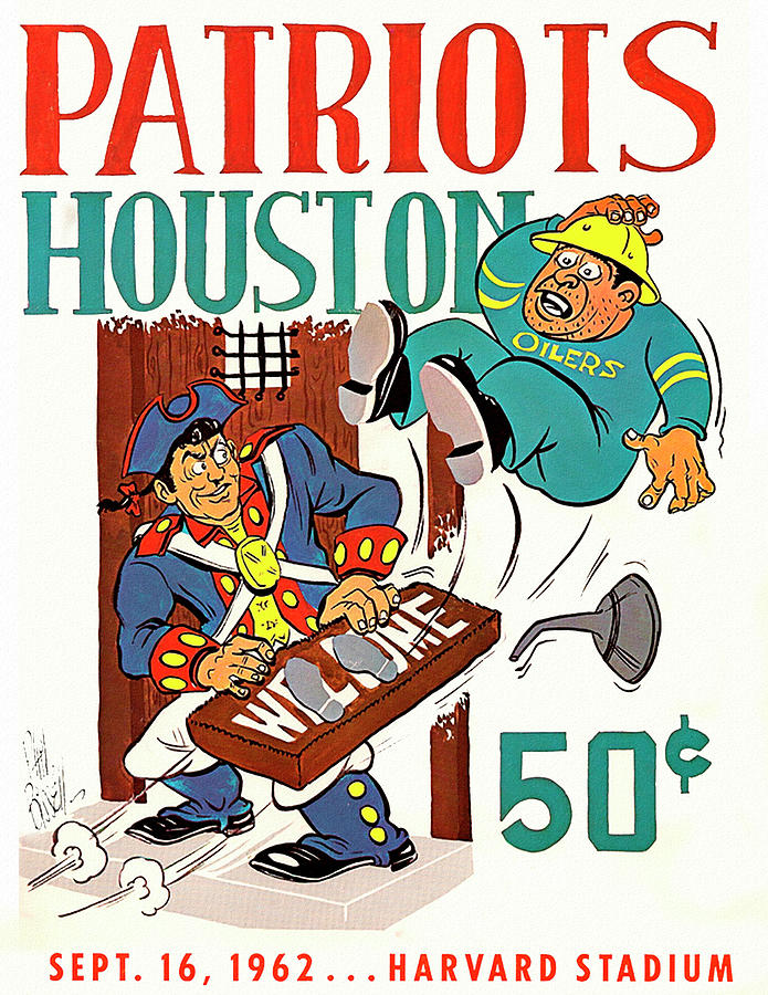 Boston Patriots 1962 v Houston Oilers by Big 88 Artworks