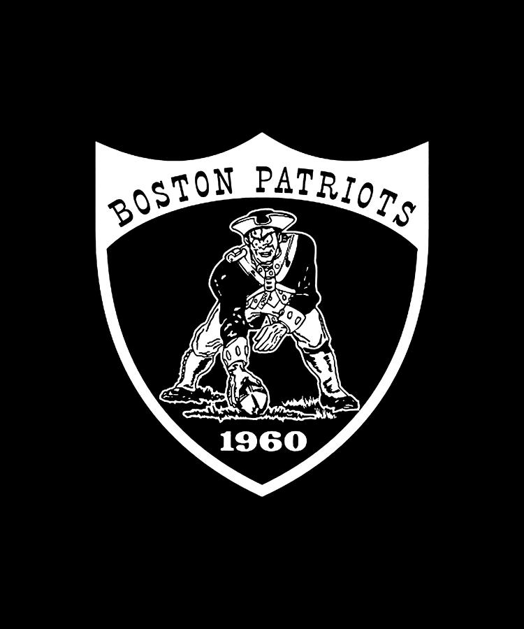 Boston Digital Art - Boston Patriots Logo NFL Football Tee New England Vintage Throwback boston by Isaac Chowne