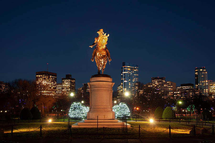 Boston Public Garden George Washington Statue Photograph by Joann Vitali