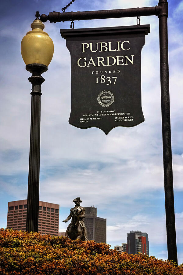 Boston Public Garden Sign Boston Massachusetts Photograph by Carol Japp