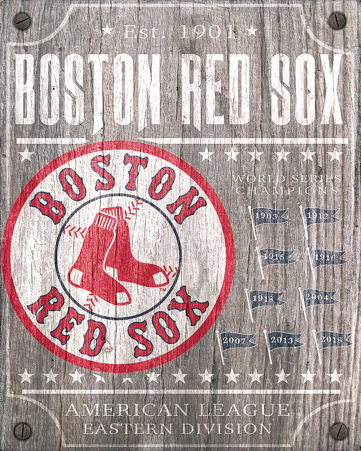 Boston Red Sox Rustic Sign Digital Art by Aswego Arts