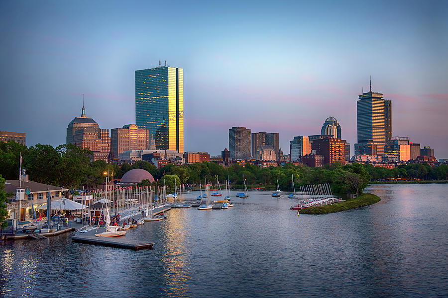 Boston Skyline and the Charles River Basin Photograph by Joann Vitali