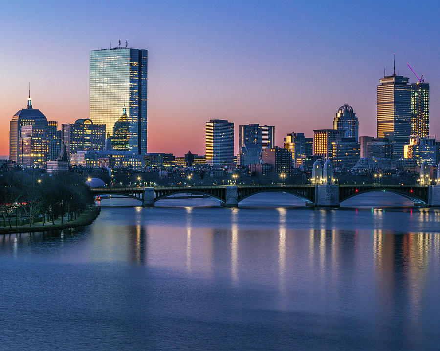 Boston Skyline at Sunrise Photograph by Marybeth Dixon - Fine Art America