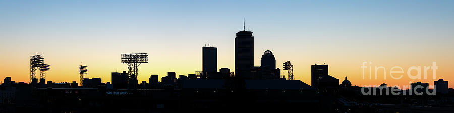 Boston Skyline Fenway Sunrise High Resolution Panorama Photo Photograph by Paul Velgos