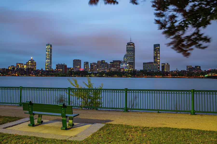 Boston Skyline from Cambridge Parkway Photograph by Gregory Ballos