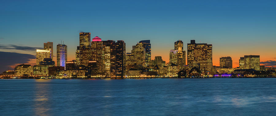 Boston Skyline - Panorama Photograph by Michael Blanchette Photography Boston Skyline - Panorama Photograph by Michael Blanchette Photography
