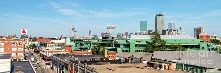 Boston Skyline Panorama with Fenway Park and Citgo Sign Photograph by Paul Velgos