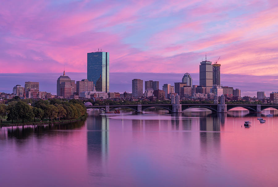 Boston Sunset Photograph by Rob Davies