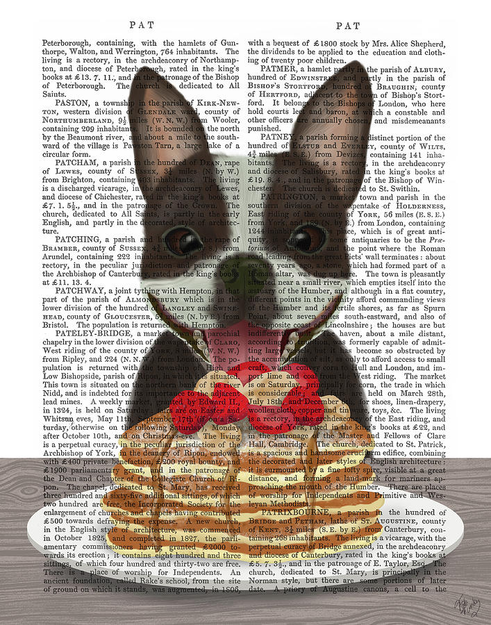 Dog Painting - Boston Terrier Pancakes Book Print by Fab Funky