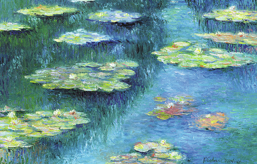Lily Pads Painting - Botanical Garden Lilies 1 by Richard Wallich