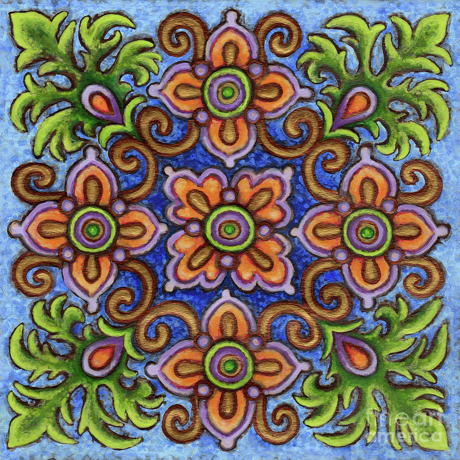 Botanical Mandala 1 Painting by Amy E Fraser