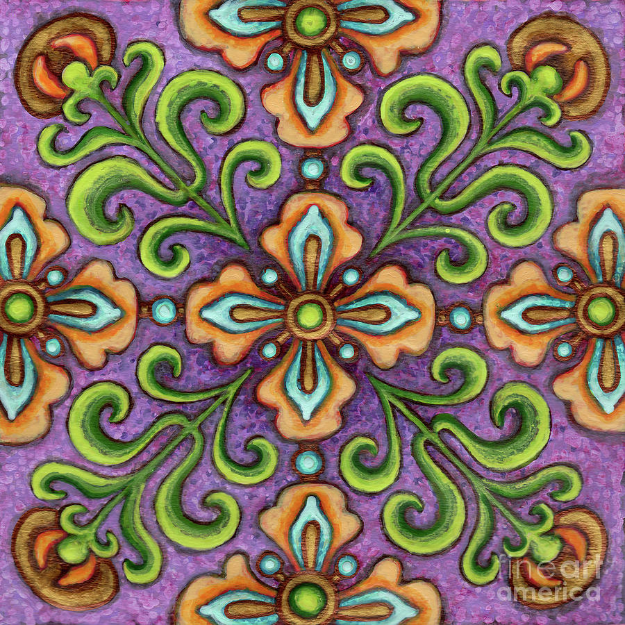 Botanical Mandala 10 Painting by Amy E Fraser