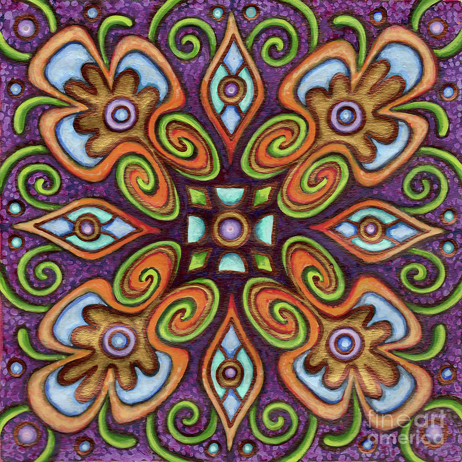 Botanical Mandala 11 Painting by Amy E Fraser
