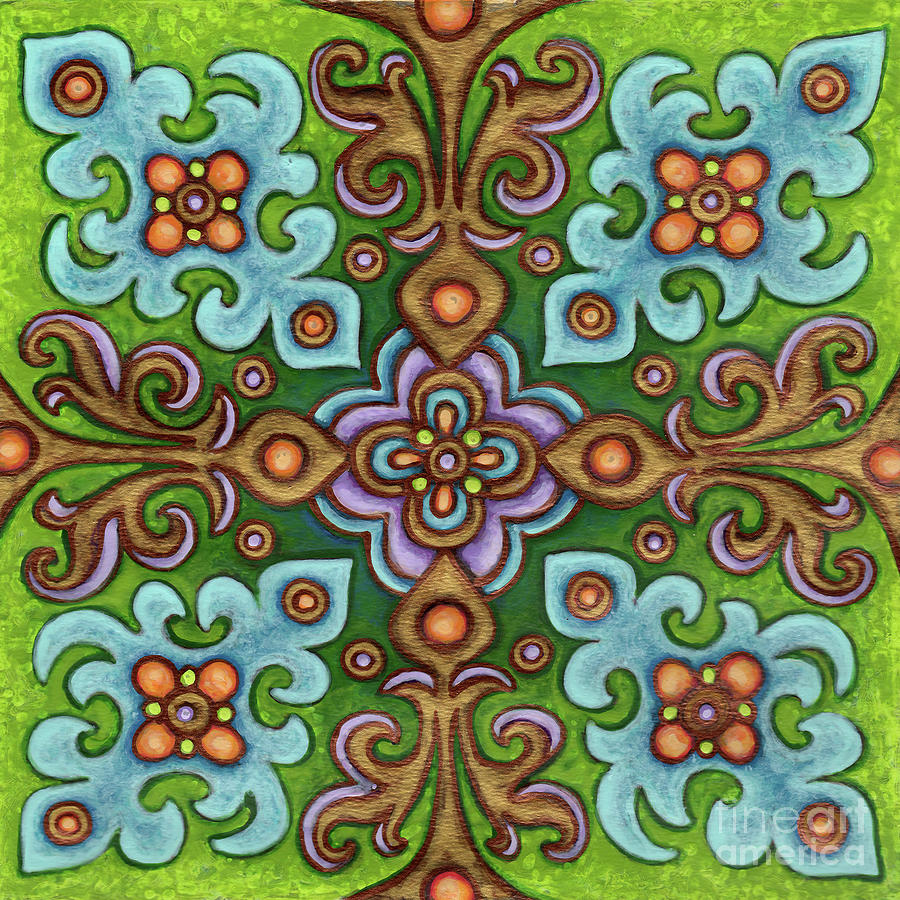 Botanical Mandala 4 Painting by Amy E Fraser