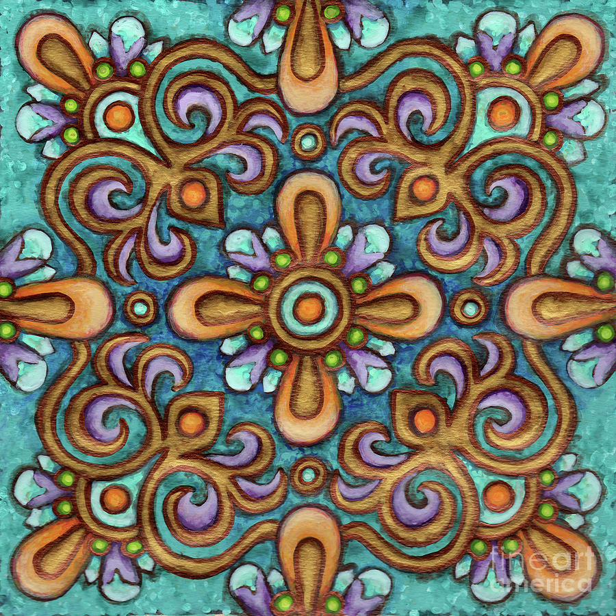 Botanical Mandala 7 Painting by Amy E Fraser