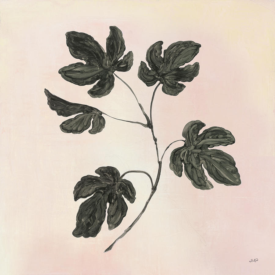 Black Painting - Botanical Study IIi Blush by Julia Purinton