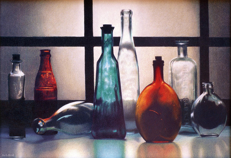Bottled Twilight Painting by Cecile Baird