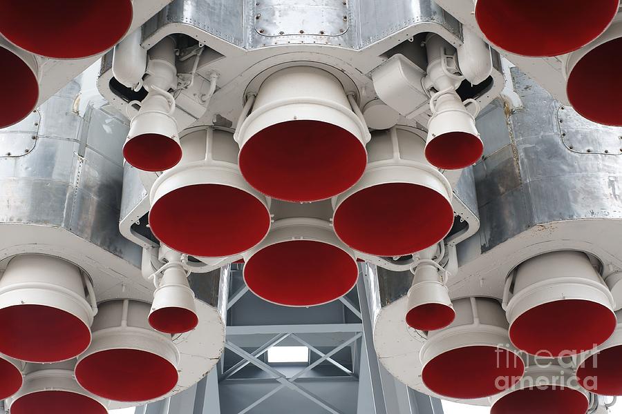 Flight Photograph - Bottom Details Of Space Rocket Engine by Alvant Flight Photograph - Bottom Details Of Space Rocket Engine by Alvant