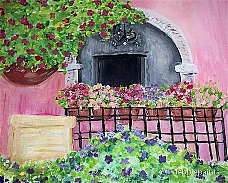 Bougainvillea and Geraniums Painting by Deborah Bagoy | Fine Art America