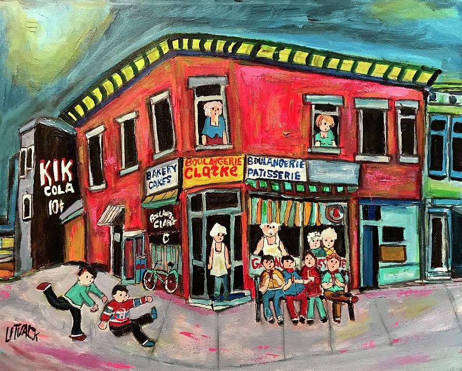 Boulangerie Clarke Bakery Mile End Painting by Michael Litvack