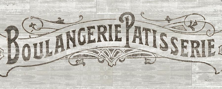 Typography Painting - Boulangerie Patisserie V3 by Sue Schlabach