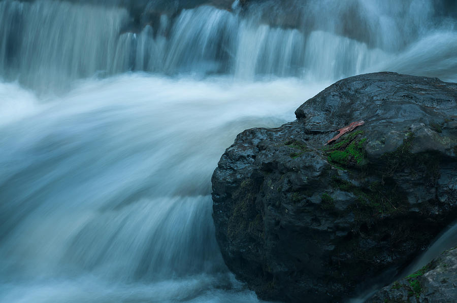 Artistic Photograph - Boulder And Waterfalls by Anthony Paladino Artistic Photograph - Boulder And Waterfalls by Anthony Paladino