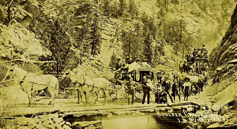 Boulder Colorado Stage Excursion the Columbine 1890s Photograph by Peter Ogden