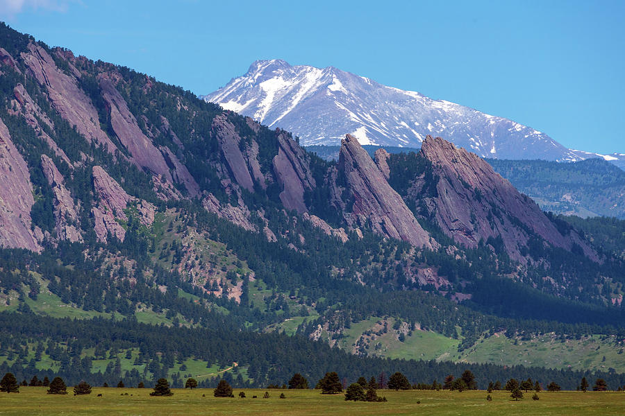 Boulder Flatirons and Longs Peak Photograph by James BO Insogna