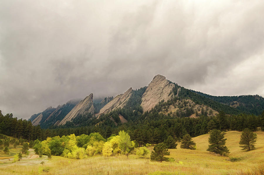 Mountain Photograph - Boulder Flatirons by Ann Powell