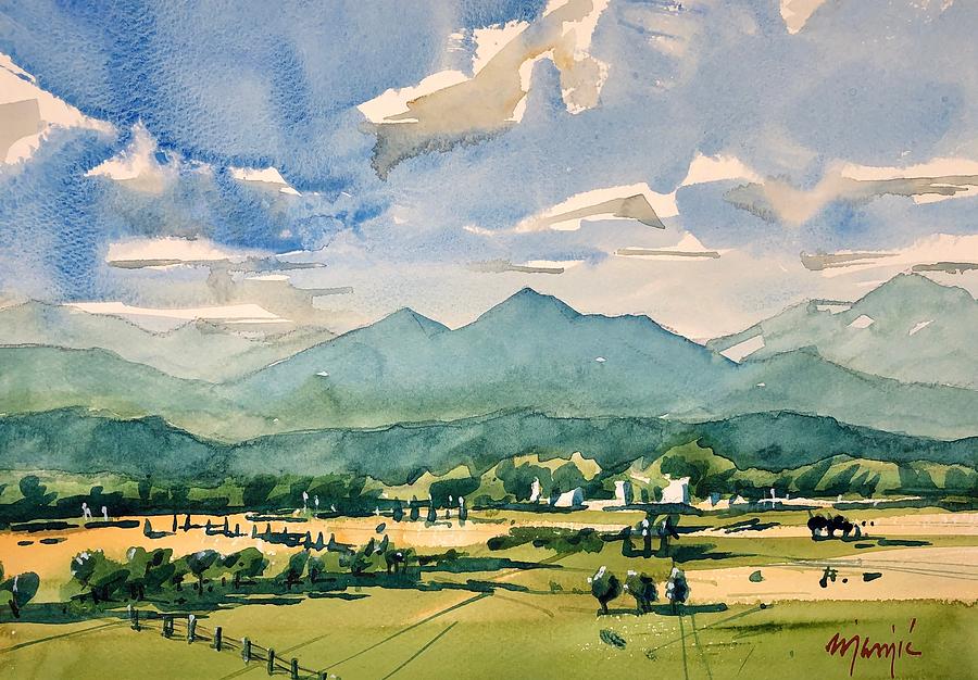 Boulder Colorado Painting - Boulder from Hwy36 lookout  by Ugljesa Janjic
