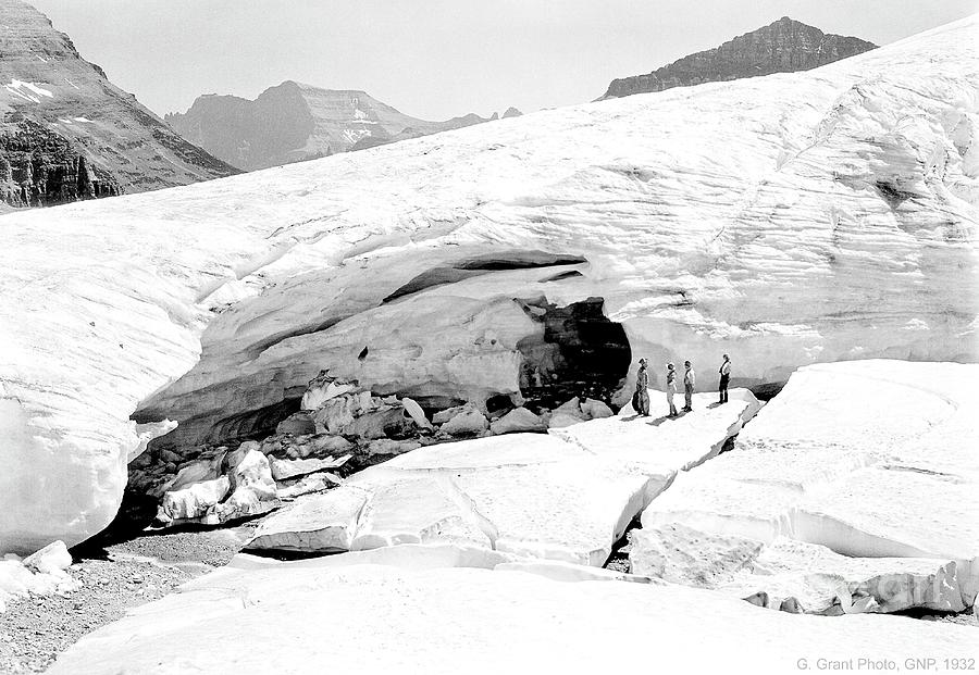 Boulder Glacier Ice Cave In 1932 Photograph by Us Geological Survey/science Photo Library