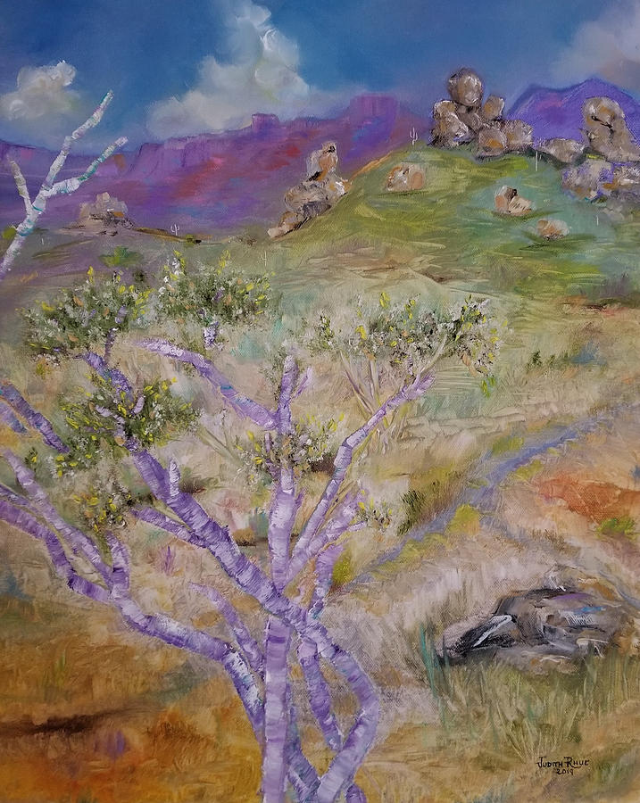 Boulder Ridge Painting by Judith Rhue