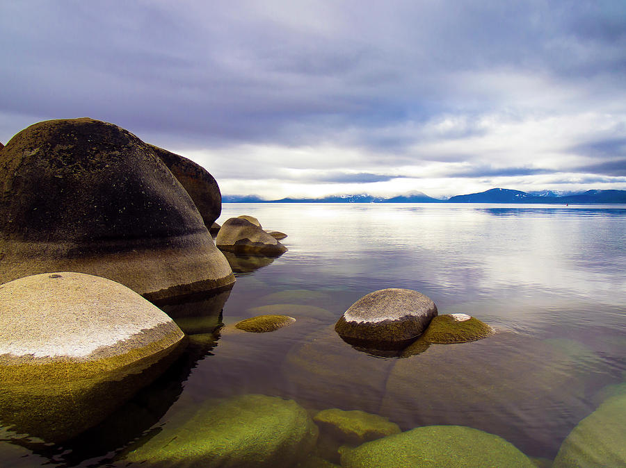 Winter Photograph - Boulders At Sand Harbor by Christopher Johnson