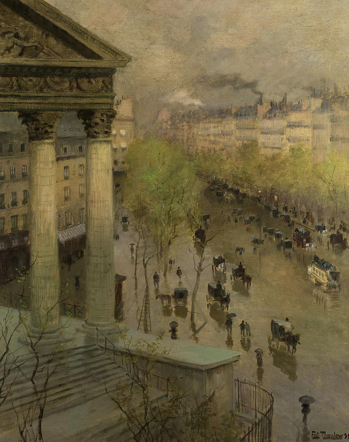 Claude Monet Painting - Boulevard de la Madeleine in Paris, 1897 by Frits Thaulow