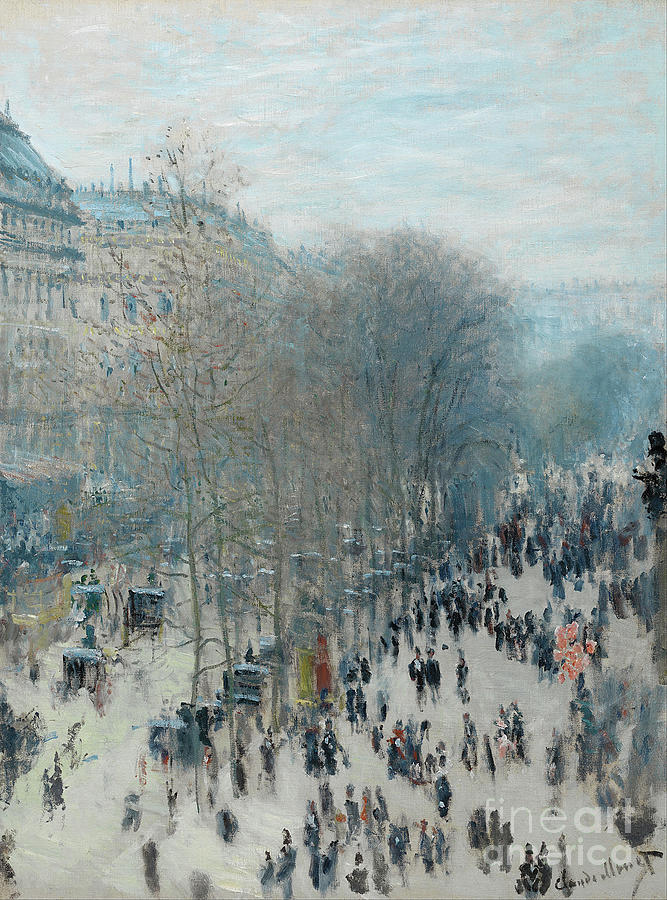 Boulevard Des Capucines, 1873-4 (oil On Canvas) Painting by Claude Monet