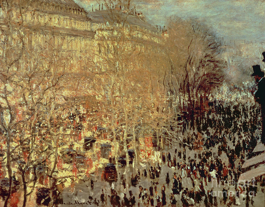 Boulevard Des Capucines, 1873  By Monet Painting by Claude Monet