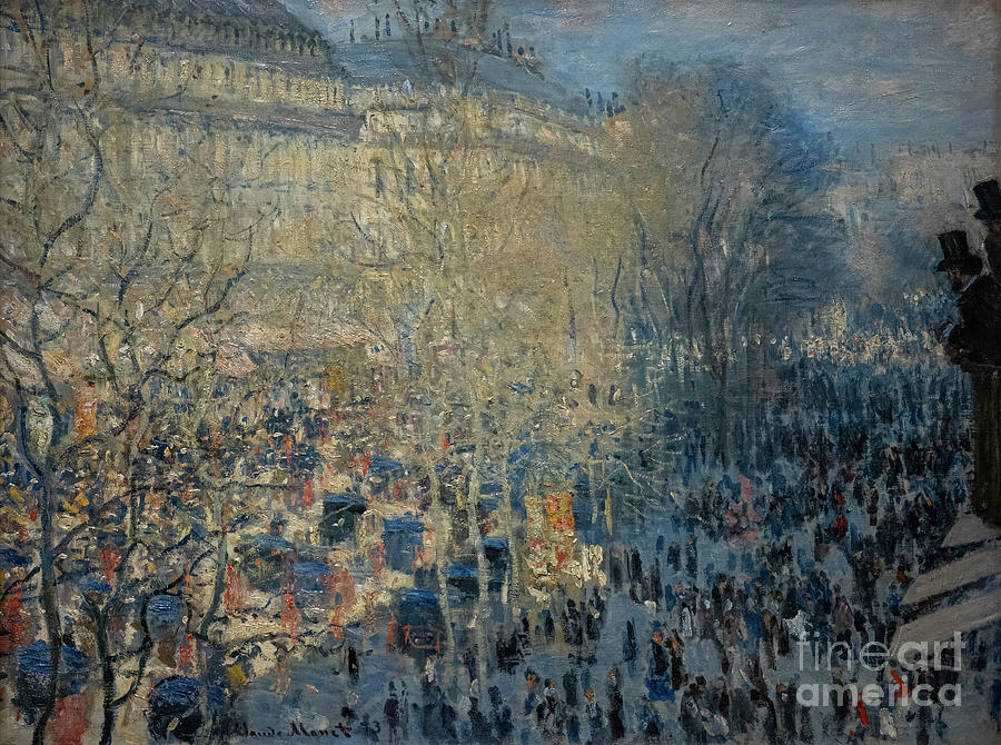 Boulevard Des Capucines In Paris, 1873 By Monet Painting by Claude Monet